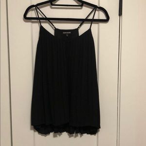 Express Black Pleated Tank
